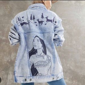Disney Parks Spirit Jersey Denim Pocahontas Trucker Jacket NWT 2XL